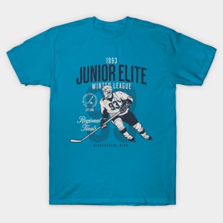 Vintage Youth Hockey Tournament // 1983 Junior Elite Winter League // Retro Hockey T-Shirt